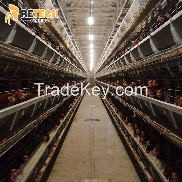 RETECH Advanced Full Automatic A Type Battery Chicken Cage System