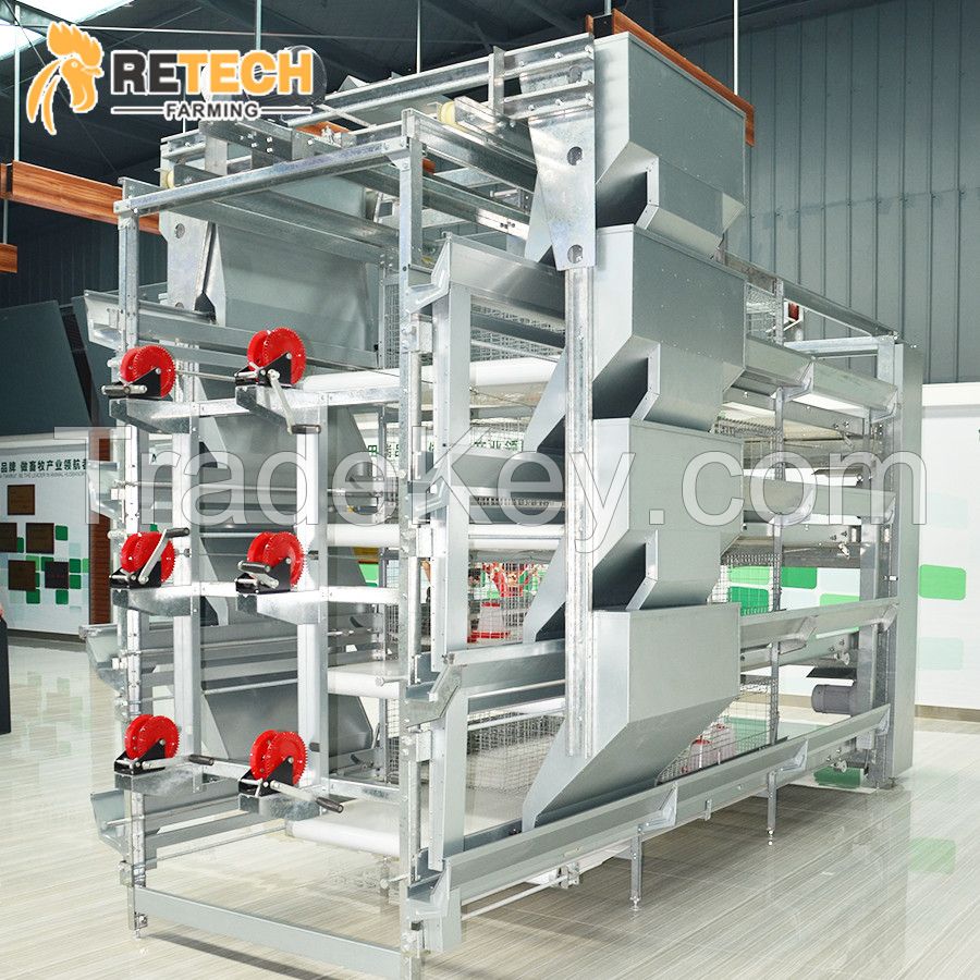 Retech Design Automatic Battery Cages System For Pullet