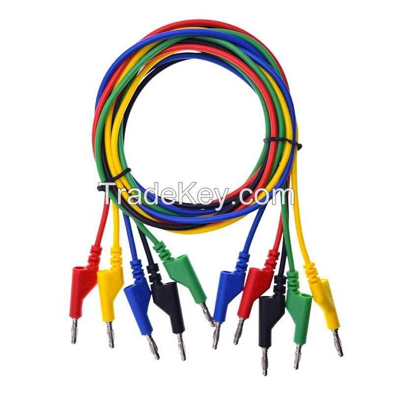 Stackable 4mm Banana Plug Test Lead Wire Patch Cord Cable Black Red