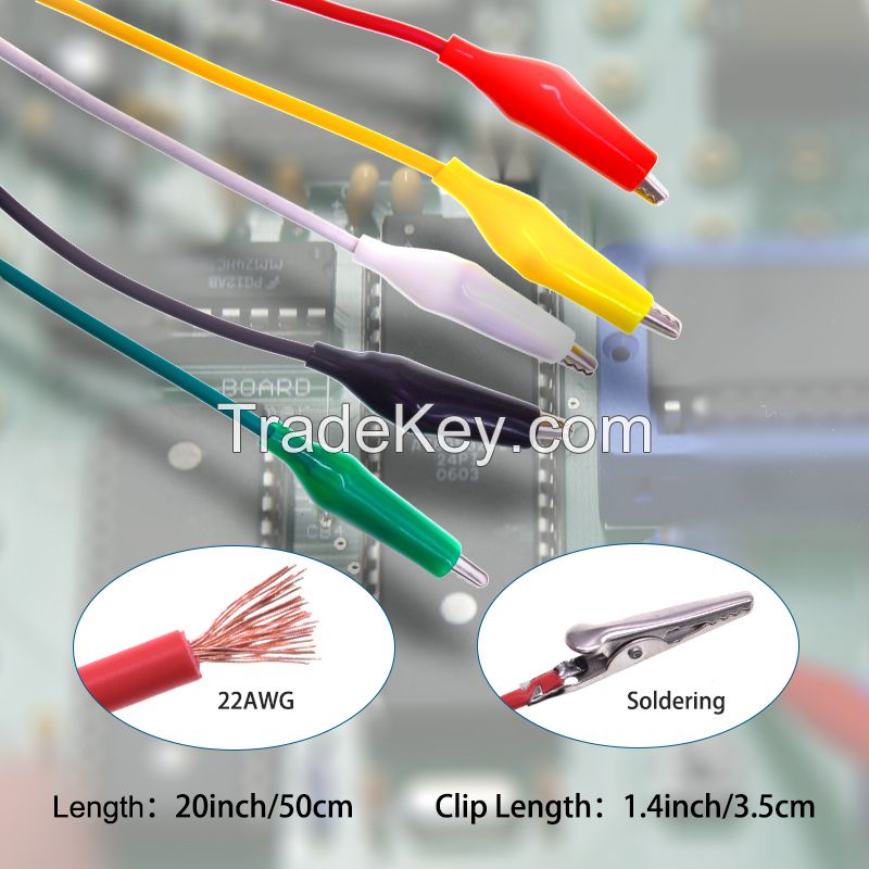Double-ended Crocodile Clip Test Lead Cable Alligator Clips cable Test