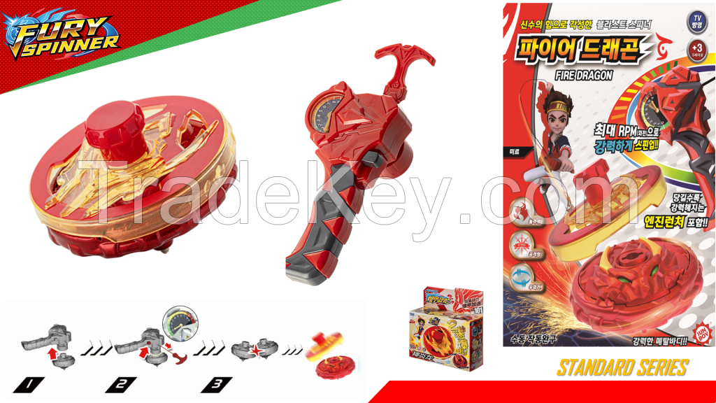 Beyblade Spin Plastic Toy Standard Series with CE Certificate for Kids Age 6+ (Flame Dragon)