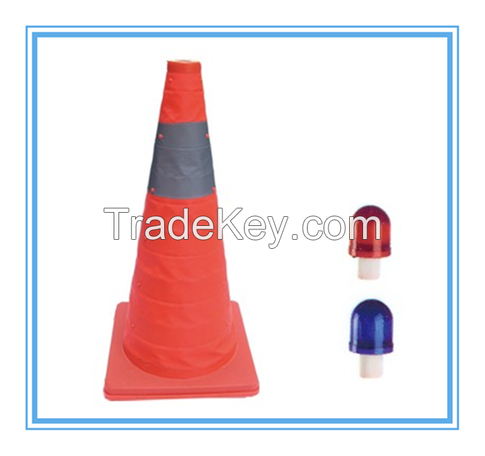 pop up Flexible road Traffic retractable Cone with LED light