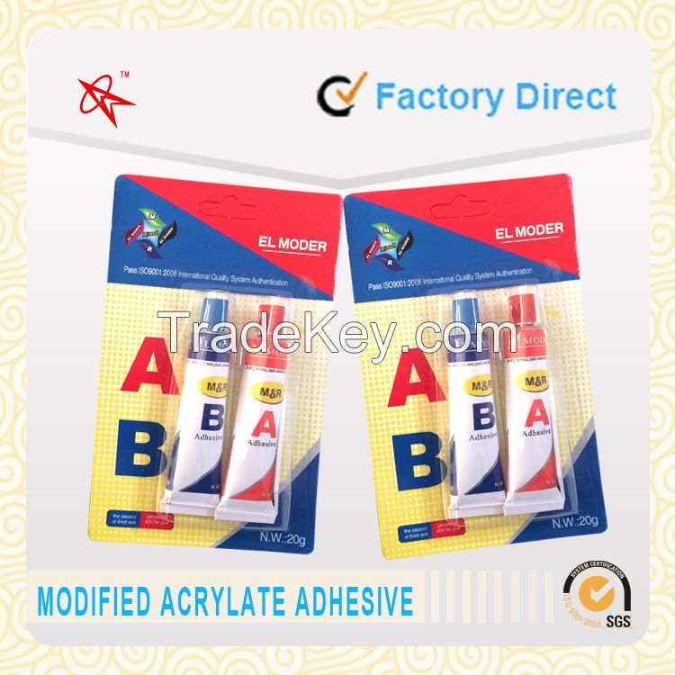 High quality Two-Component Modified Acrylic Adhesive Epoxy AB Glue Epoxy Resin Super Glue Stickyy resin glue/ epoxy steel for household and industry