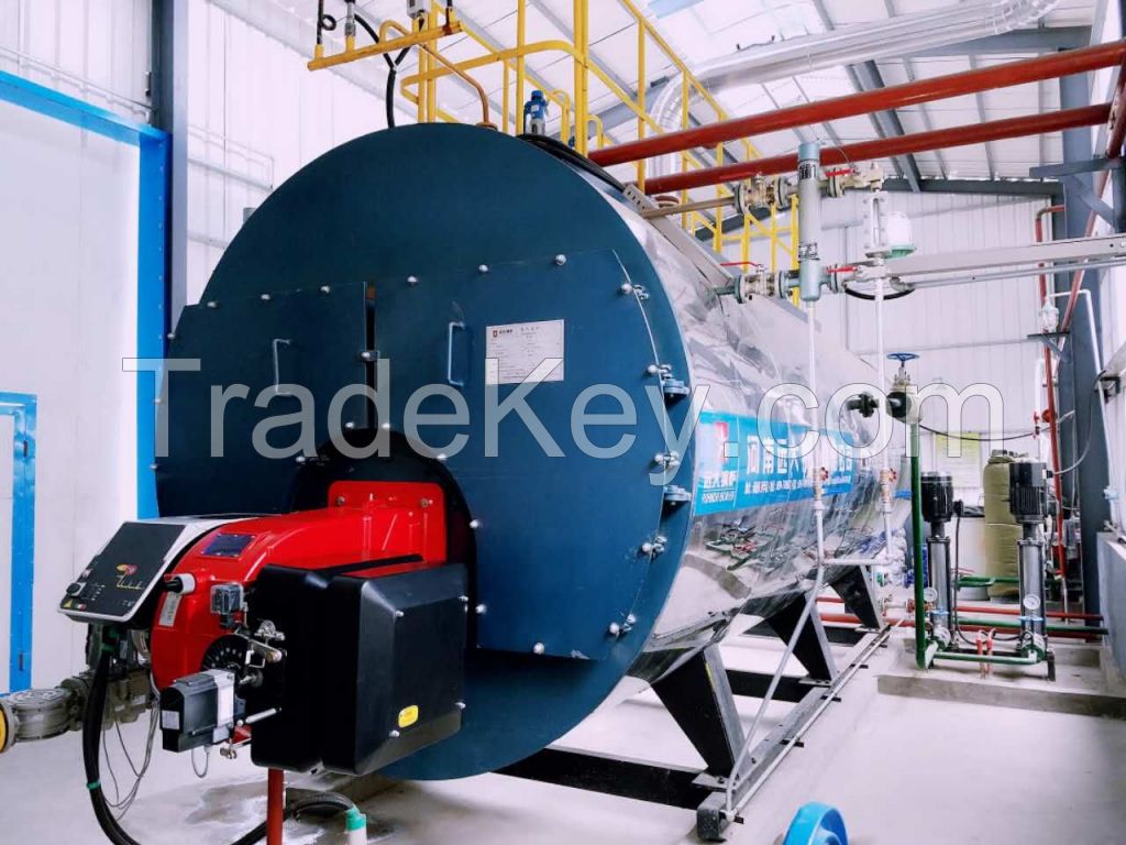 Three passes fire tube gas fired steam boiler factory price