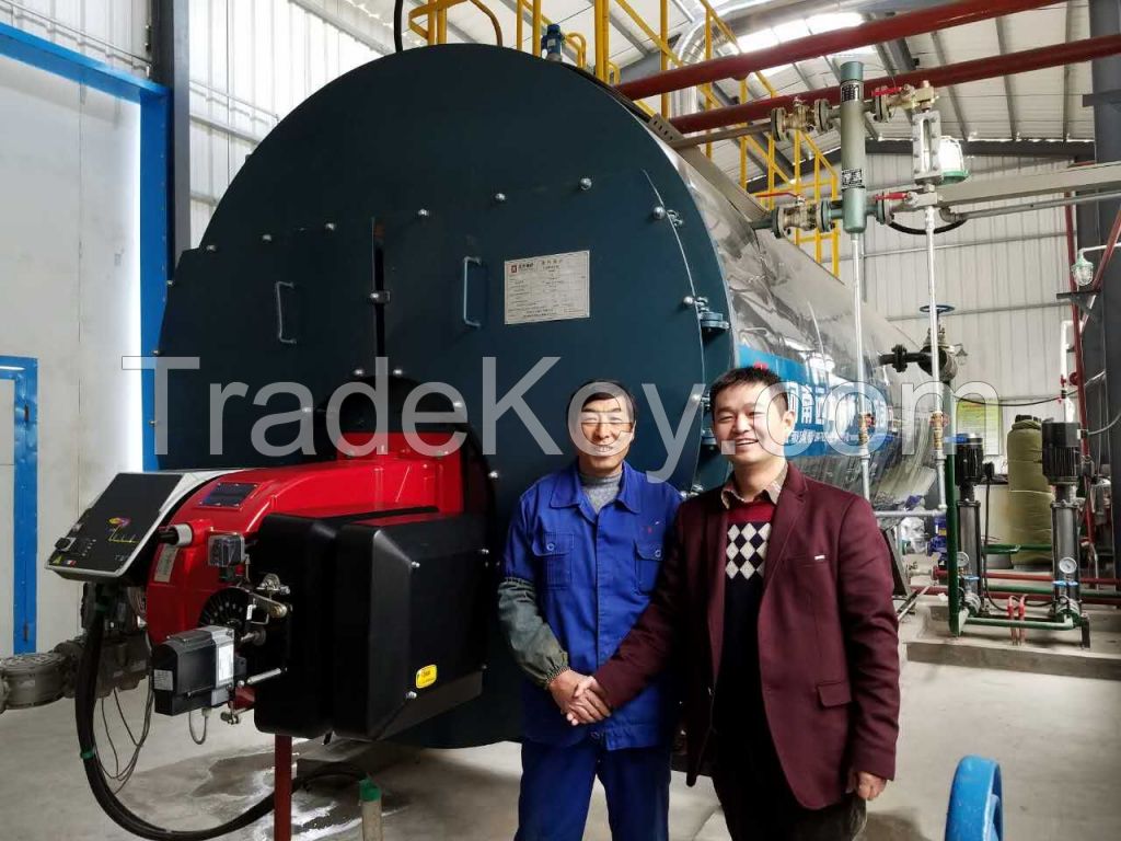 Three passes fire tube gas fired steam boiler factory price