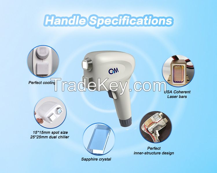 Triple Wavelength 755nm+808nm+1064nm Diode Laser Hair Removal System