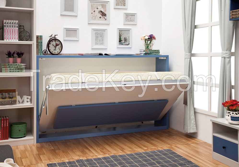Horizontal Murphy Hidden Wall Bed With Folding Table