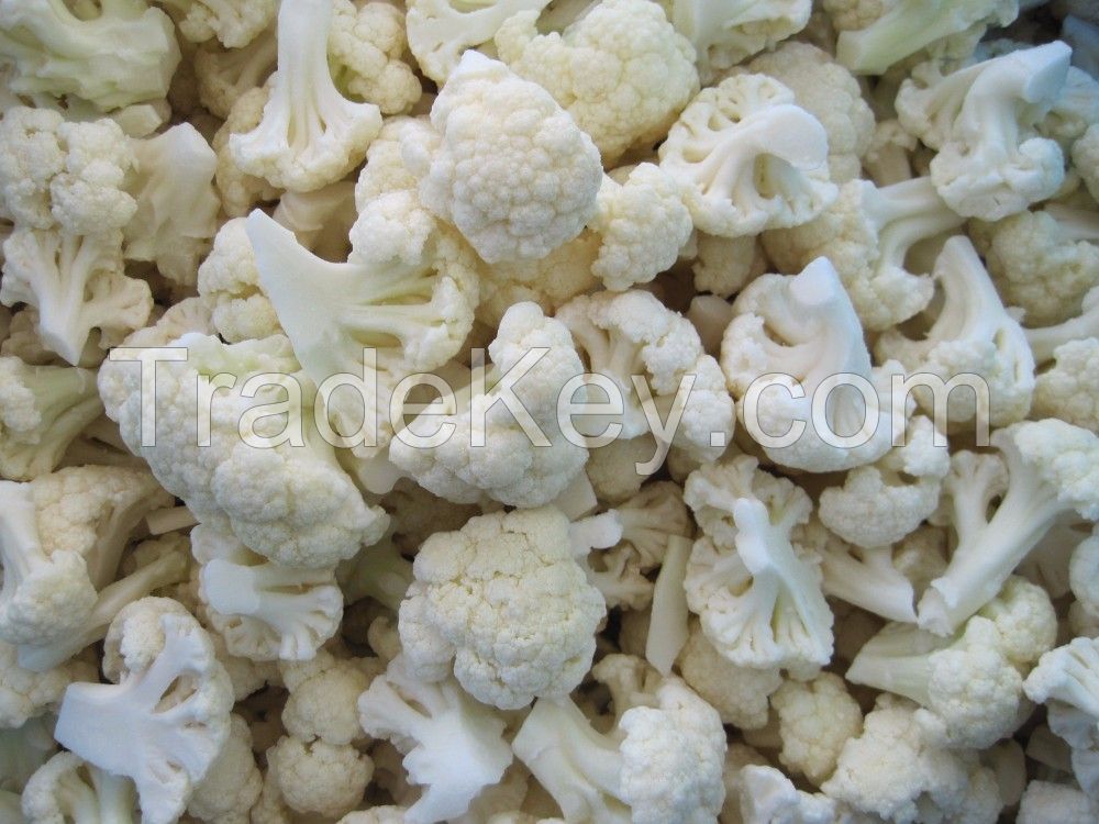 Grade A frozen IQF cauliflower 30-50 mm in bulk pakcage