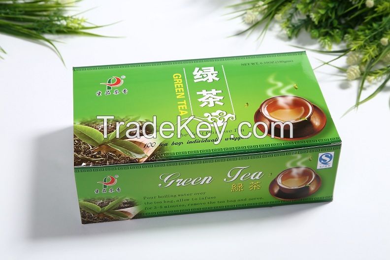 Chinese Premium non-fermented XiHuLongJing Green Tea bag(100 Tea bags/Sachets)