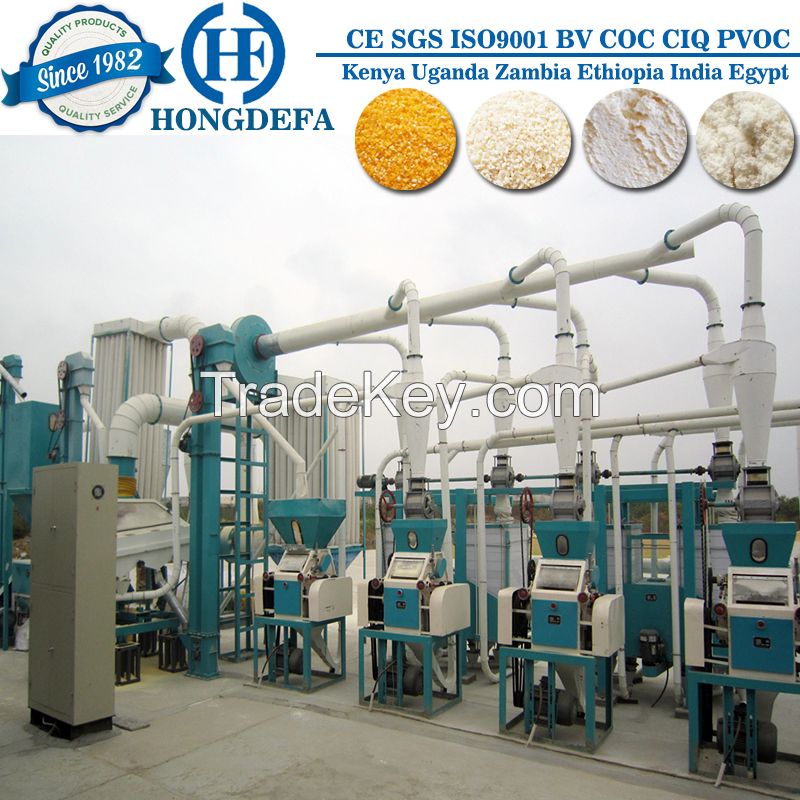 24T/24H maize flour processing equipment for Africa