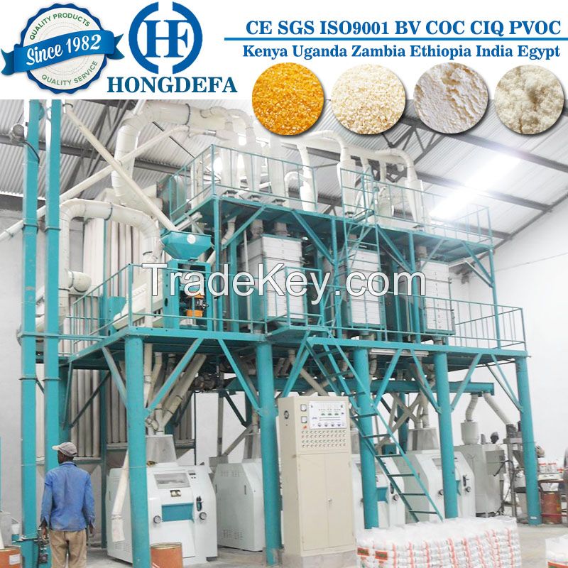 50PD maize flour mill machine complete plant factory price