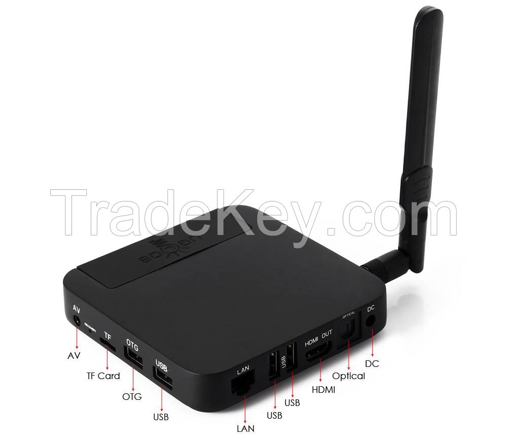 Fully-loaded KODI RK3288 4K Rooted Android 7.1TV Box with 2.4G/5.0G WiFi, Bluetooth, OTA Upgrade
