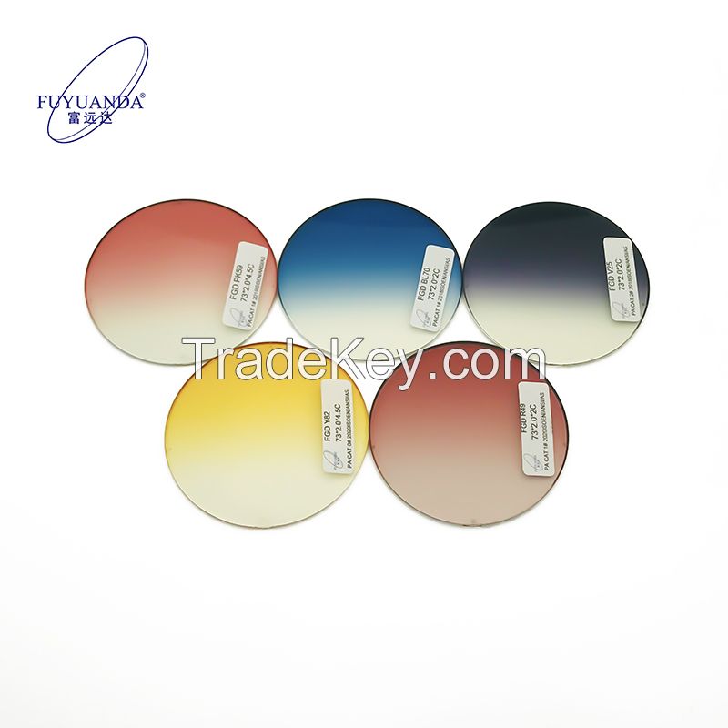 PA Nylon Gradient Lens Fashion Mullti-Colored Customized Sunglasses Lens uv400 glasses lenses