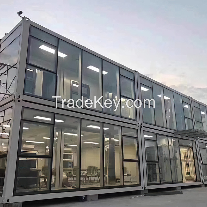 luxury pre fabricated living container home cheap portable prefab flat pack house 20 40 ft for temporary