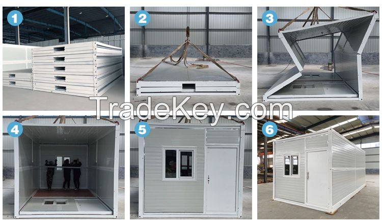 High quality portable folding container van house design foldable container house