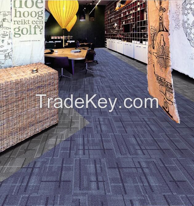 Commercial Usage Office Floor Carpet Tile 50X50