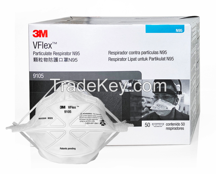 3M 9105 VFlex Particulate Respirator , N95, 400 EA/Case