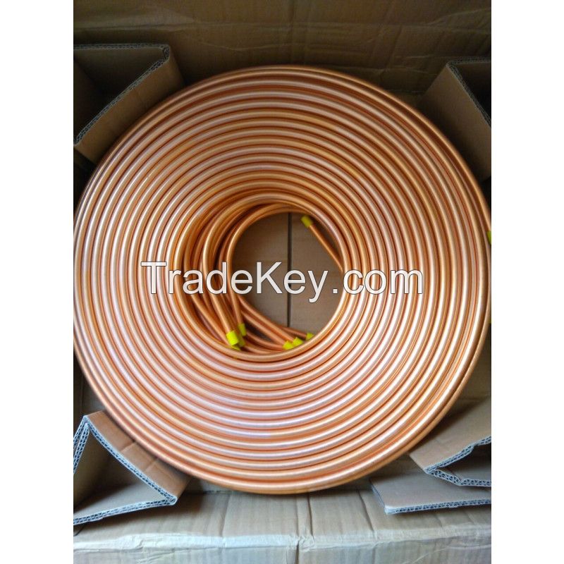 Copper pipes, pancake coils for air conditioning, refrigeration, HVAC