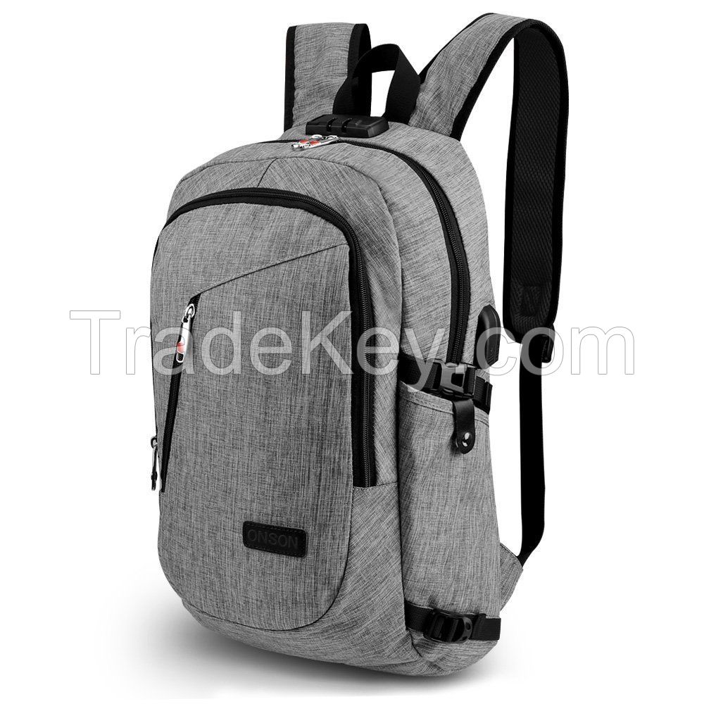 Anti Theft Business Laptop Backpack with USB Charging Port, Water Resistant Backpack for Men&amp;Women Laptop Notebook