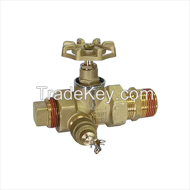 Drain valve with sampler 1" Brass for oil filled transformer