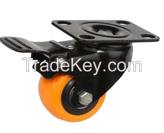 Dimand Soft PU Caster For Movable Furniture, Trolley, Shopping Carts