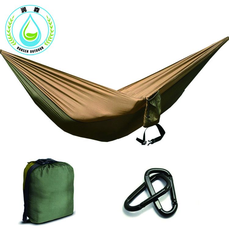  RUNSEN Portable Nylon Parachute Hammock Camping Survival Garden Hunting Leisure  Travel Double Person hammock