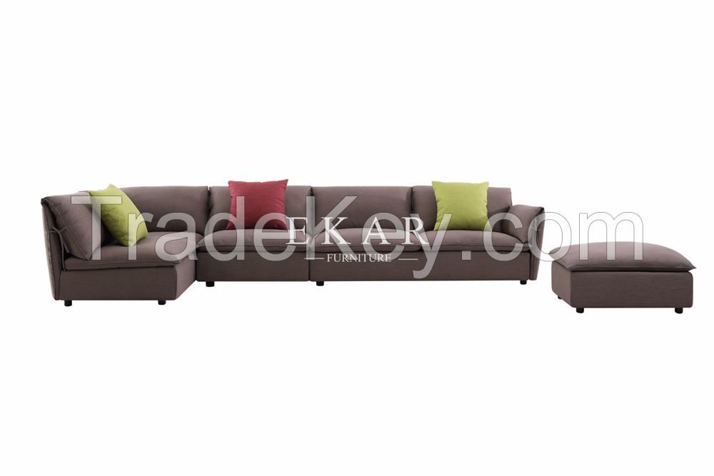 Furniture Living Room 3+2+1 Seater Soft Fabric Sofa Set Designs