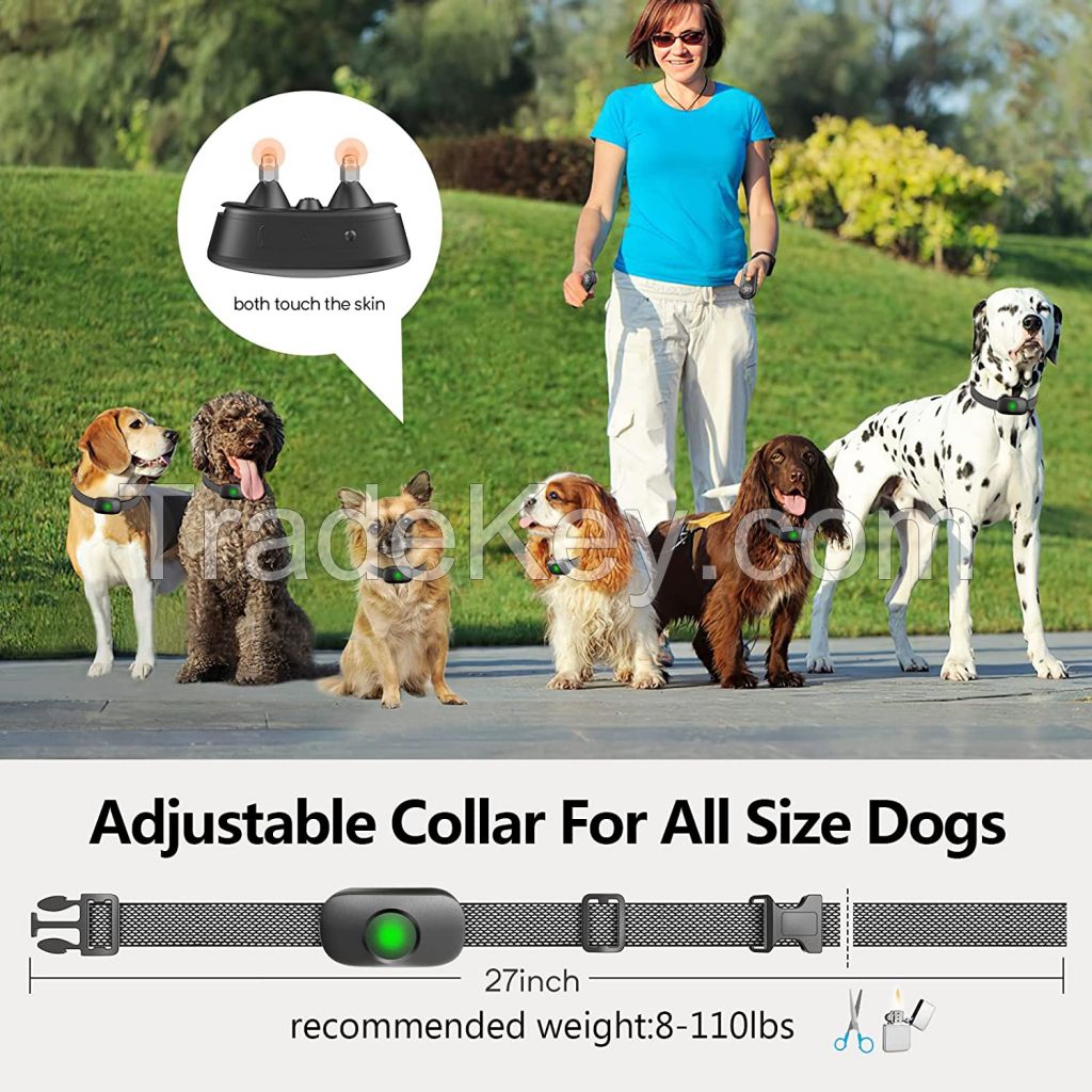 Rechargeable Dog Training Collar with Manual Control 800 Meters Range and Lock Button, Electric Collar with Sound, Vibration