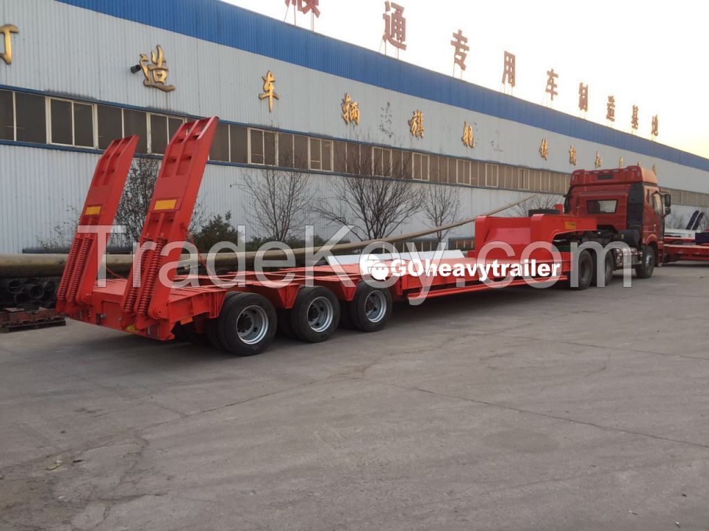 ChinaTrailers 3 Axle 40ft Flatbed Container High Bed Semi Trailer For Sale