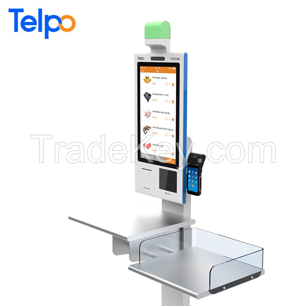 Telpo TPS700 supermarket self Service checkout food ordering payment kiosk