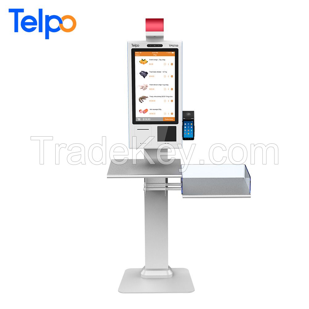 Telpo TPS700 supermarket self Service checkout food ordering payment kiosk