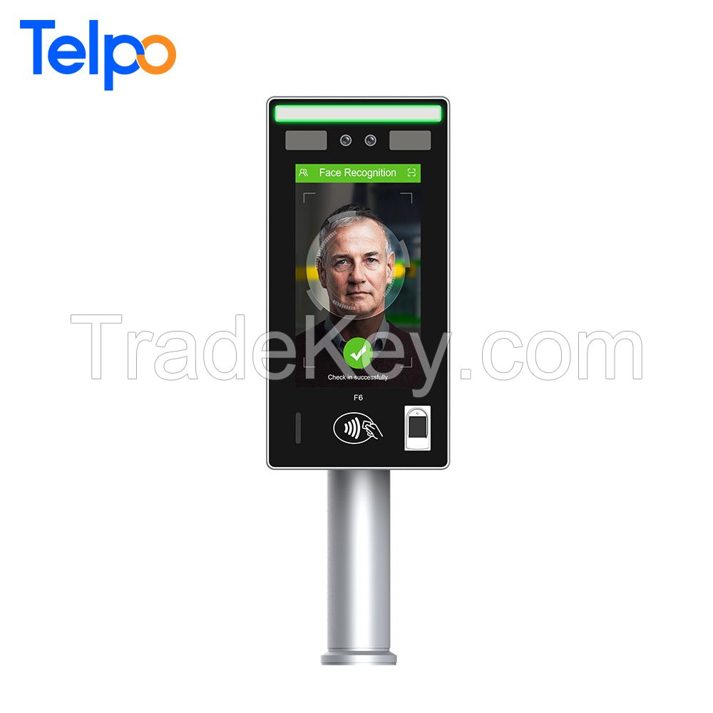 Telpo F6 waterproof face recognition time attendance access control machine with fingerprint scanner