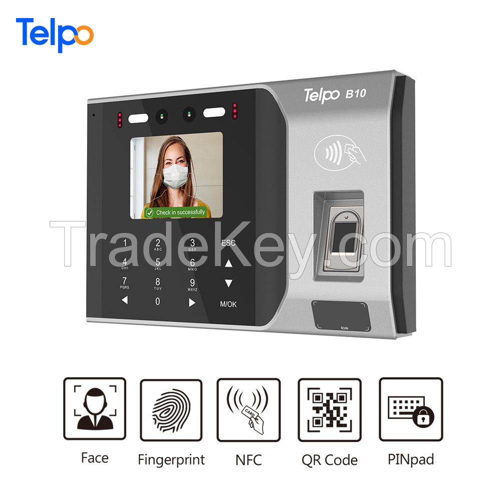 Telpo B10 linux biometric fingerprint terminal face recognition time attendance machine with free sdk