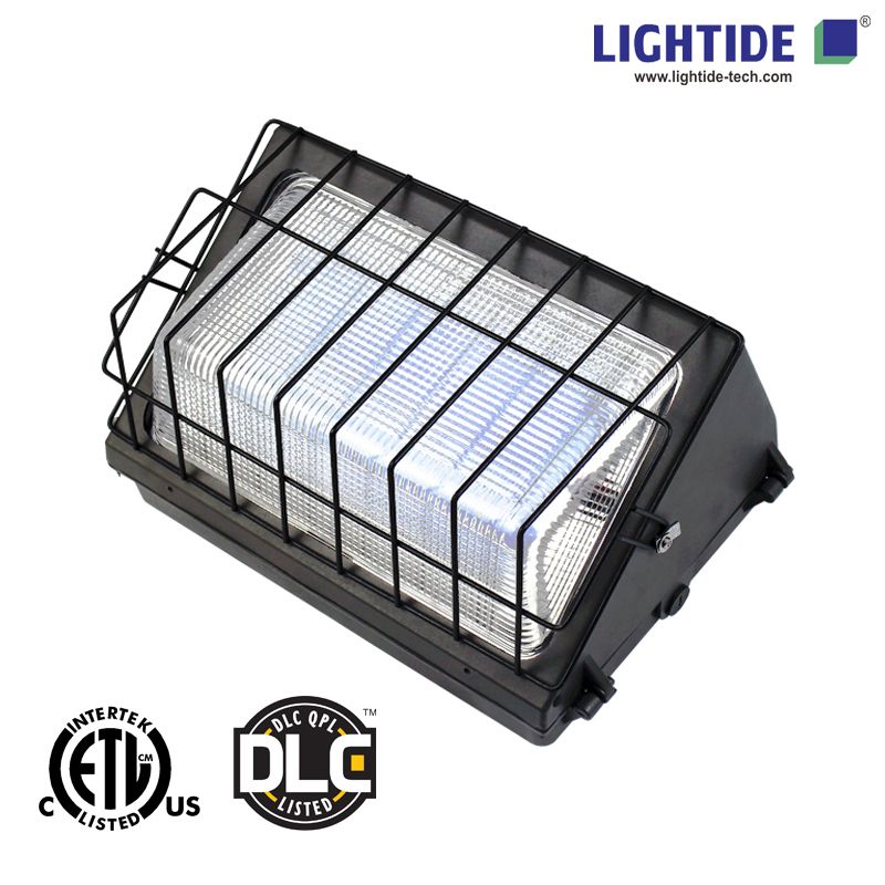 DLC/ETL Qualified 120W Wall Pack LED Lights,  Glass Refractor, 5 Years Warranty