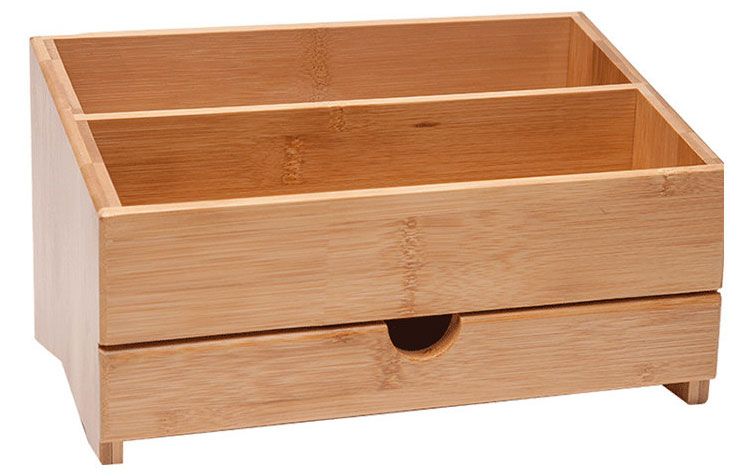 Bamboo Storage Box, Cosmetic Organizer Drawer