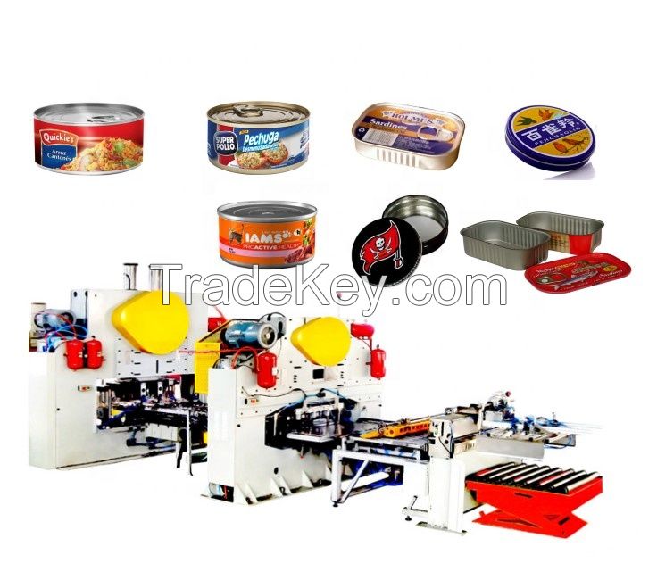 Automatic 2 Piece Can Making machine product Line For leather cream shoe polish container Fish Tuna Sardine NIVEA products equip 