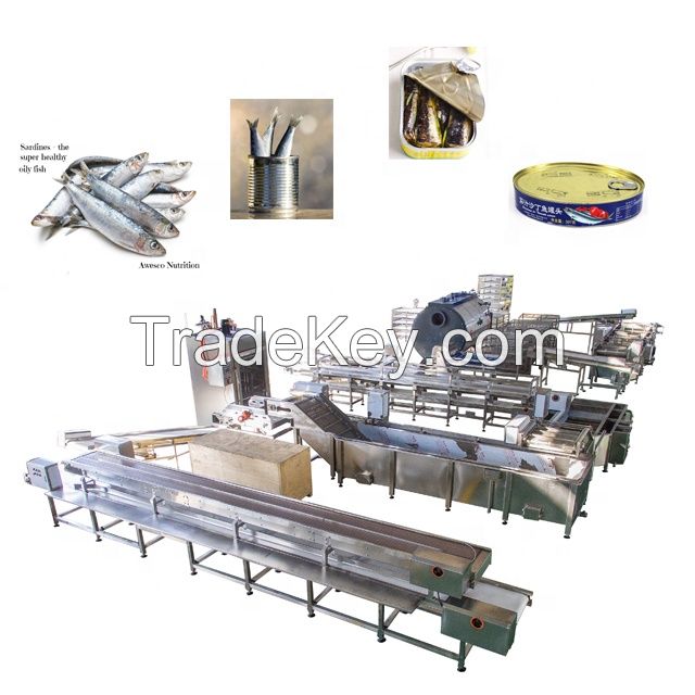 Canned Sardine / Tuna Fish Processing Line  / Automatic canned fish production line 