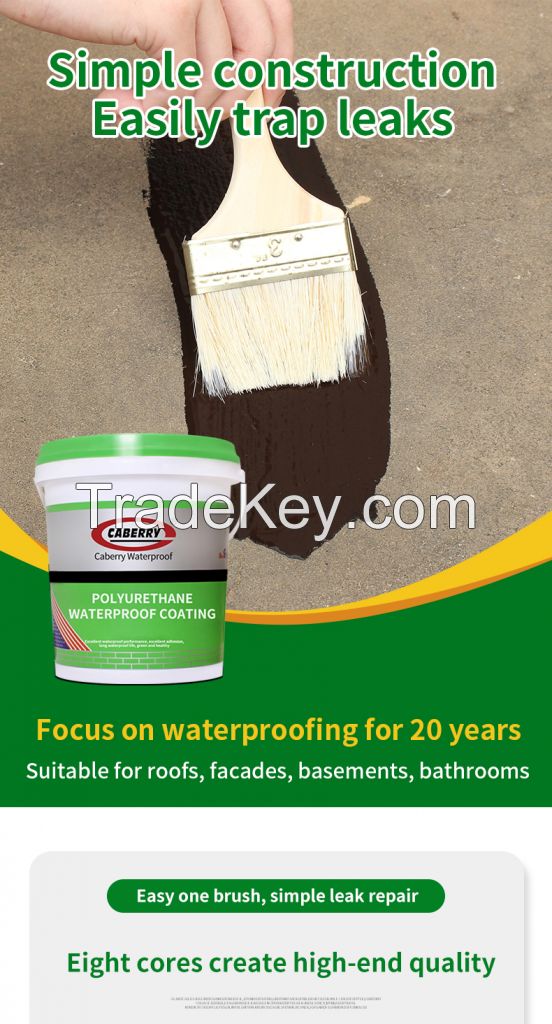 Caberry Factory Other Waterproofing Materials Polyurethane Waterproof Paint Coating