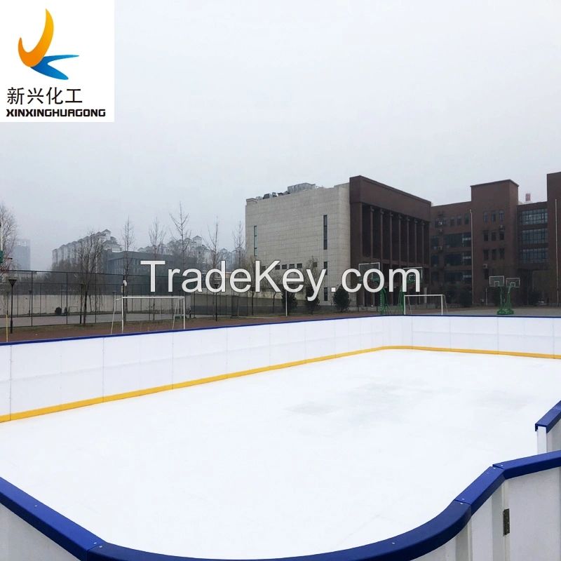 durable affordable synthetic ice skating rink floor tiles and dasher boards rink barriers