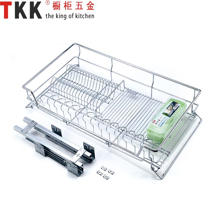 Stainless Soft-stop slid four-side pull out bowl baskets