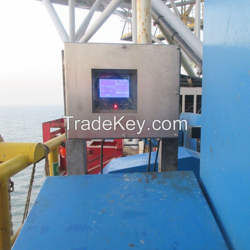 Electronic winch monitoring system for offshore vessel crane safe load tension monitoring