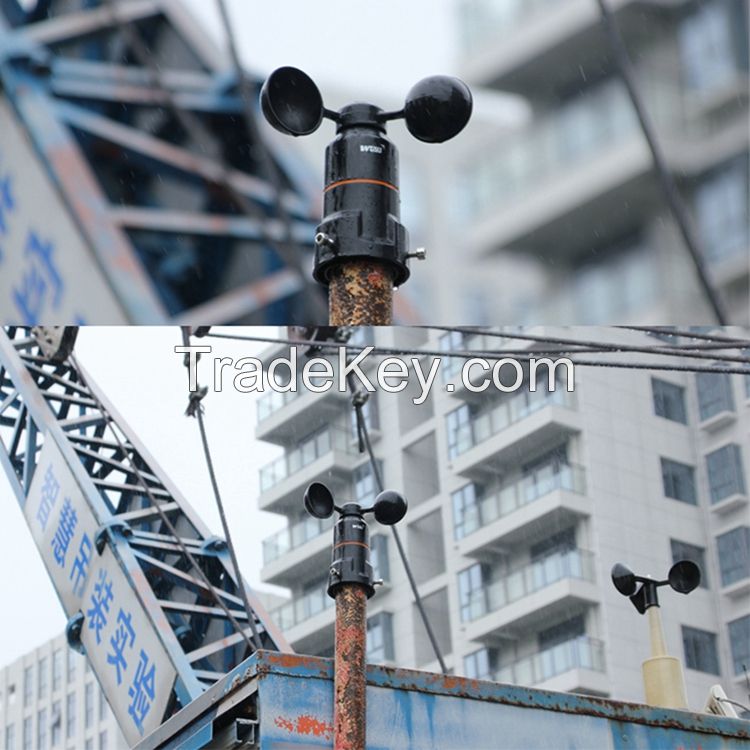 Wind Speed Digital Anemometer Alarming System for Tower Cranes