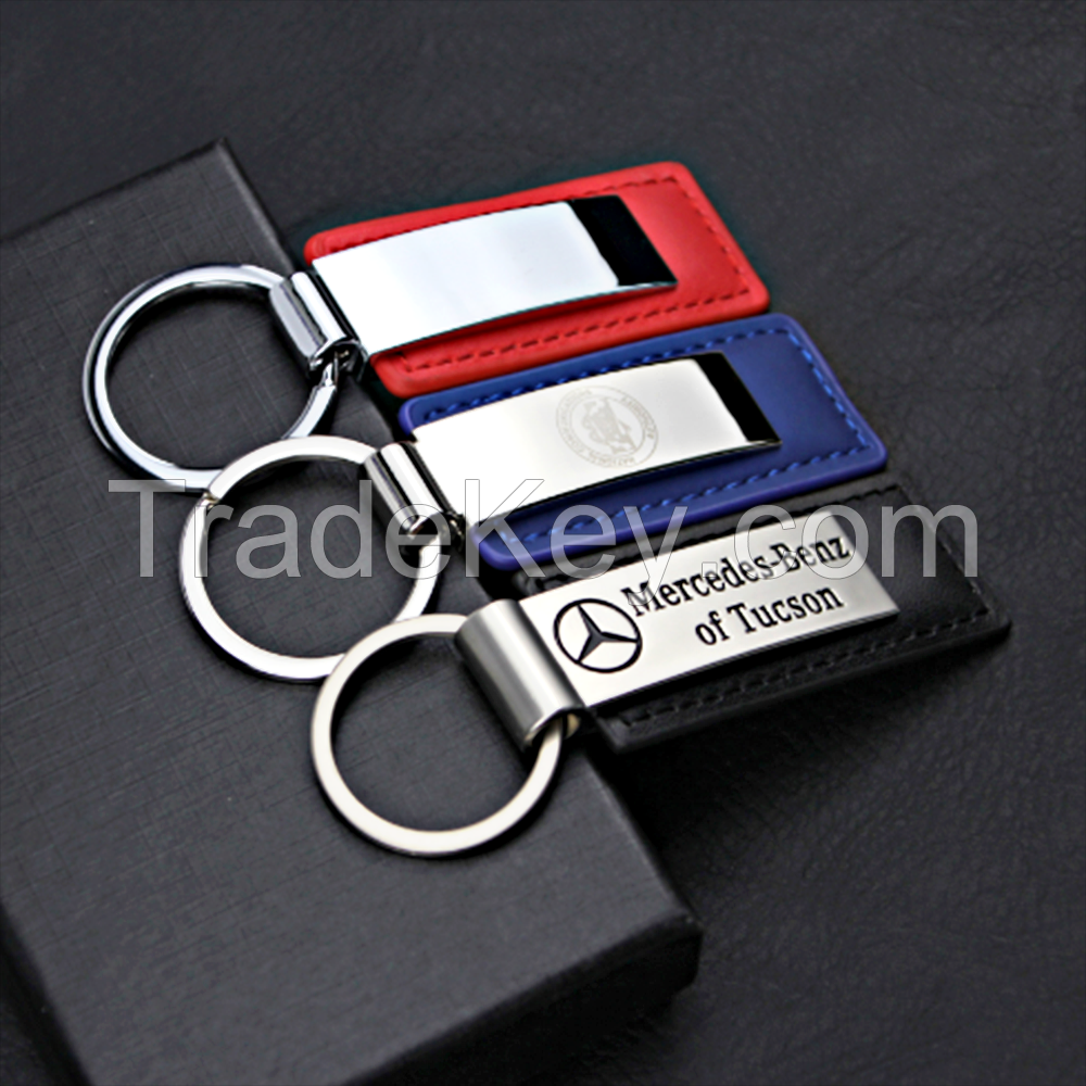 Hot Selling Customized cheapest leather key chain for Promotion