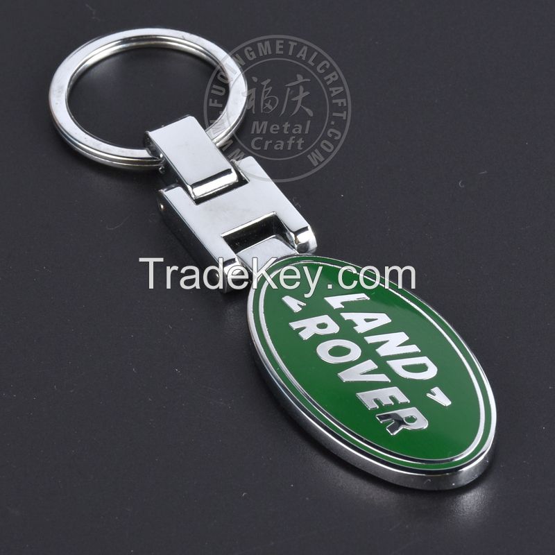 Metal Chain Clip Canvas Quote Mini COB Wholesale Car Accessories Custom Emblem Logo High Quality Luxury Key Ring Holder Enamel Keychain