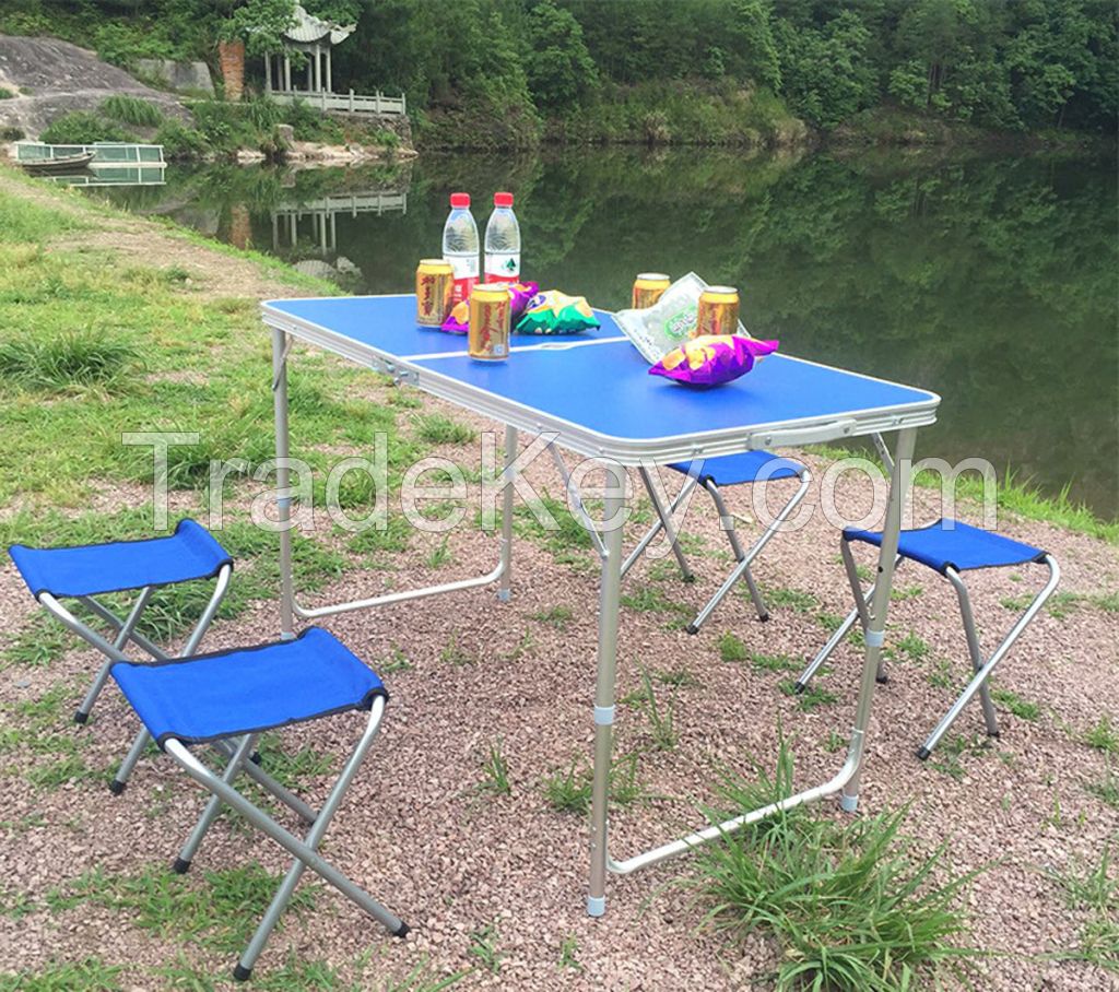 1.2 m Outdoor Portable Aluminum foldable camping picnic suitcase table