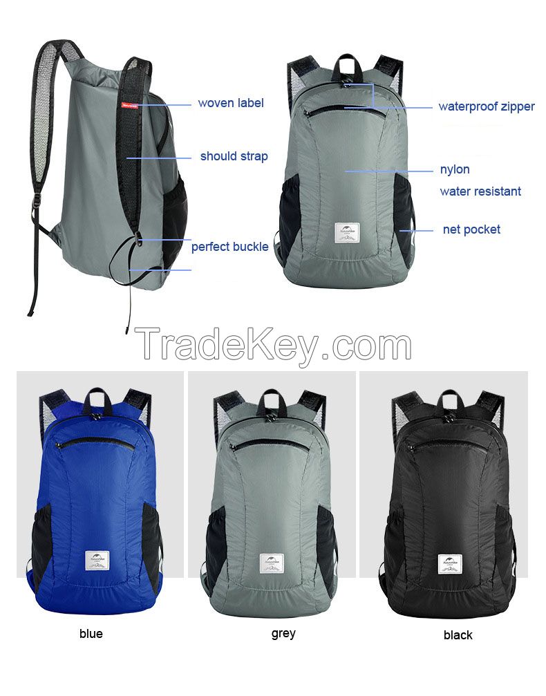 ultralight waterproof nylon foldable backpack