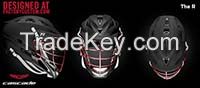 Custom Cascade R Lacrosse Helmet Matte Black with Red Cage 