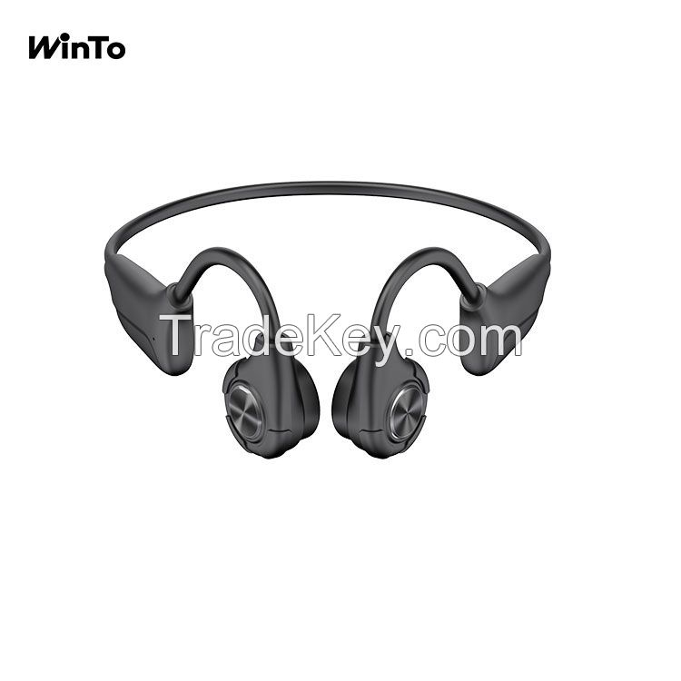 Winto BC200 IPX7 Waterproof Bone Conduction Headphones, Magnetic Charging, for Sports Headphone