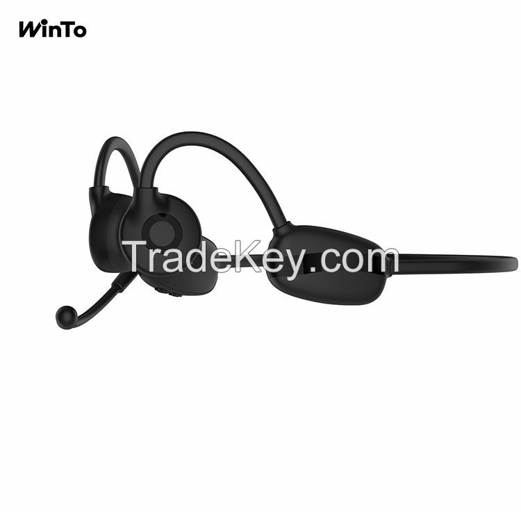 Winto BM01 Bone conduction headphone with boom mic, Conference headphone, for Meeting, Education, Receptionist