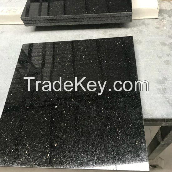  Natural Pearl Black Granite for Slab Countertop Floor Tile